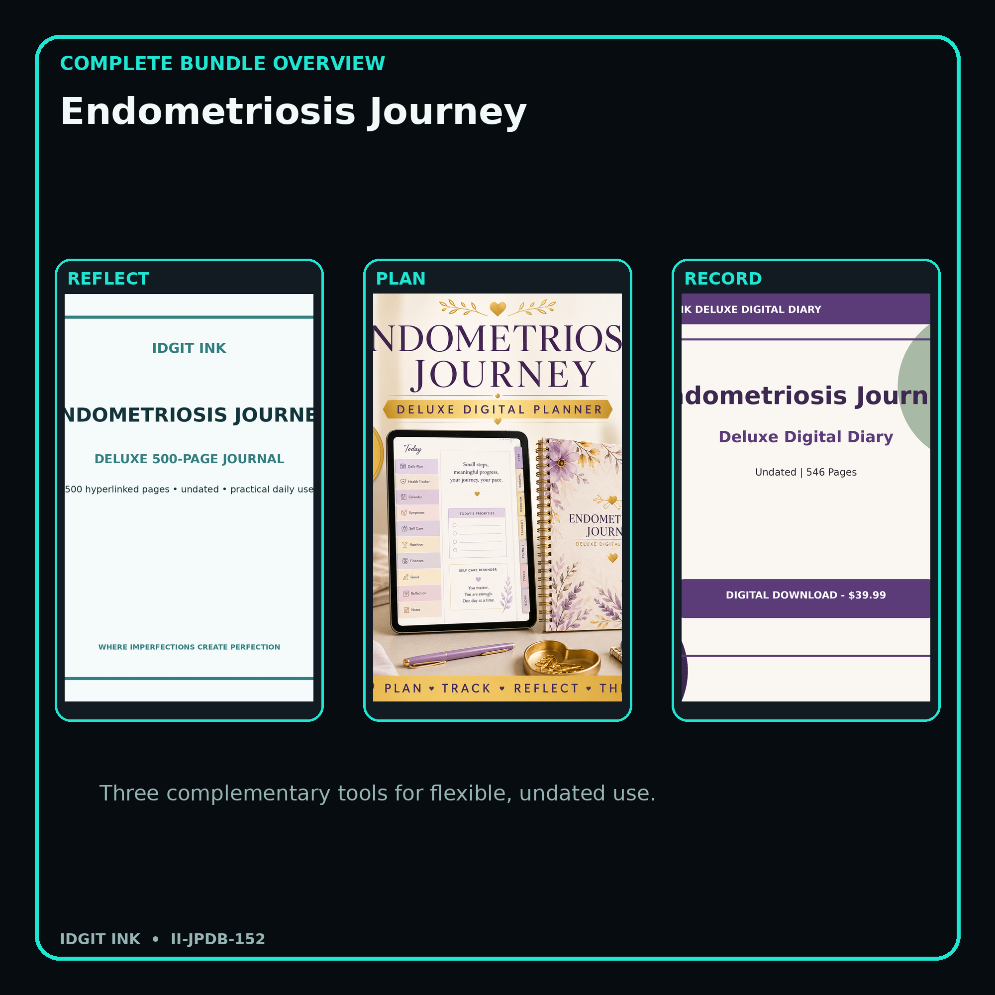 Endometriosis Journey complete three-product digital bundle overview