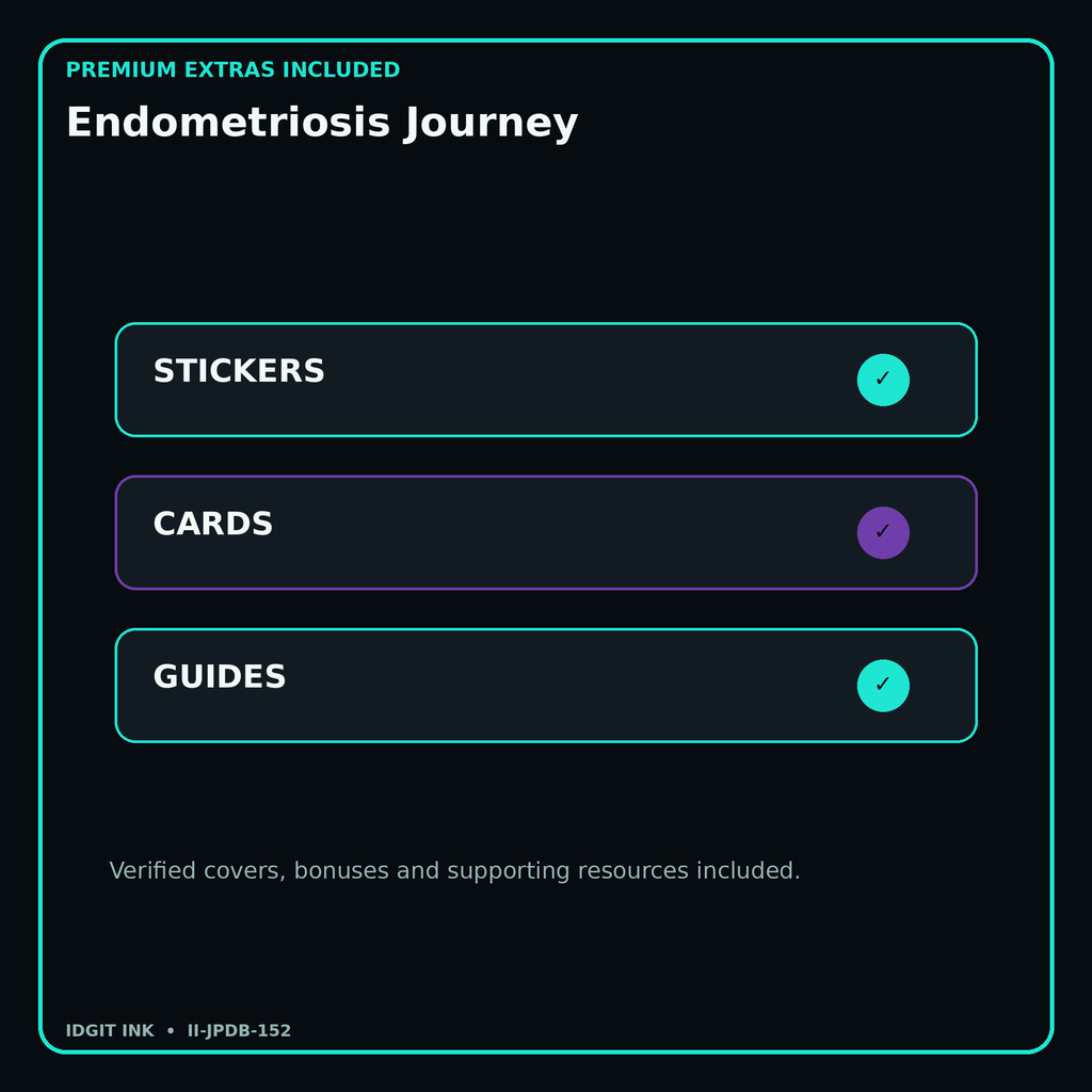 Endometriosis Journey stickers cards covers guides and verified bundle bonuses