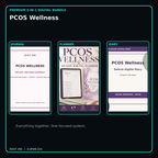 PCOS Wellness premium digital journal planner and diary bundle cover