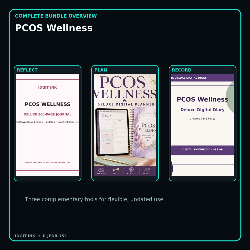 PCOS Wellness complete three-product digital bundle overview