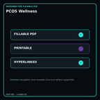 PCOS Wellness fillable printable and hyperlinked digital features