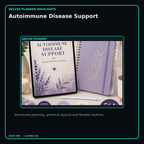 Autoimmune Disease Support deluxe digital planner features and flexible organization