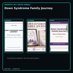 Down Syndrome Family Journey premium digital journal planner and diary bundle cover