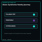 Down Syndrome Family Journey fillable printable and hyperlinked digital features