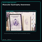 Muscular Dystrophy Awareness deluxe digital planner features and flexible organization