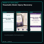 Traumatic Brain Injury Recovery premium digital journal planner and diary bundle cover