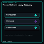 Traumatic Brain Injury Recovery fillable printable and hyperlinked digital features