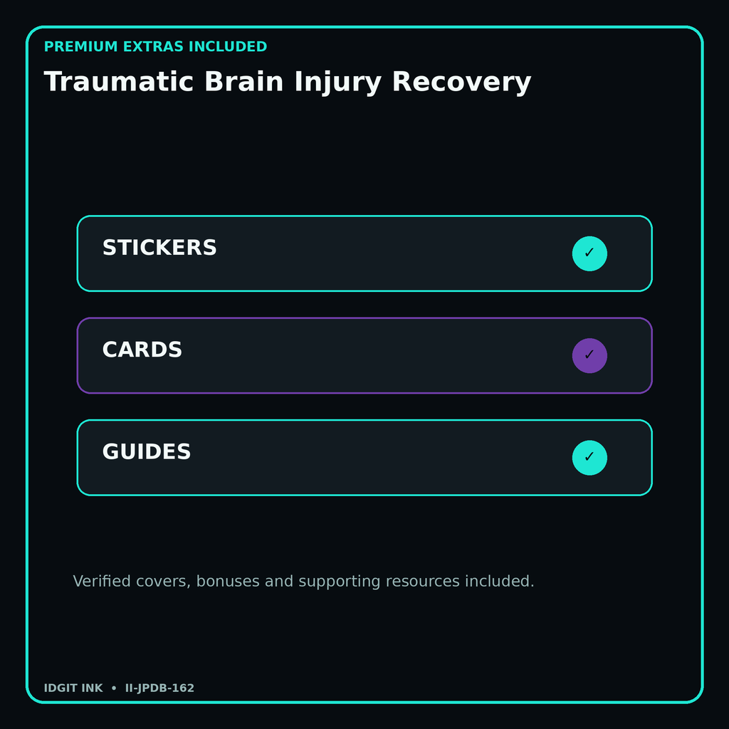 Traumatic Brain Injury Recovery stickers cards covers guides and verified bundle bonuses