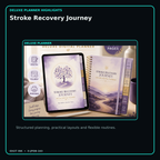 Stroke Recovery Journey deluxe digital planner features and flexible organization