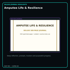 Amputee Life & Resilience deluxe digital journal features and guided reflection pages
