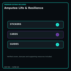 Amputee Life & Resilience stickers cards covers guides and verified bundle bonuses