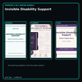 Invisible Disability Support premium digital journal planner and diary bundle cover