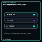Invisible Disability Support fillable printable and hyperlinked digital features