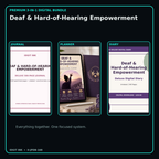 Deaf & Hard-of-Hearing Empowerment premium digital journal planner and diary bundle cover