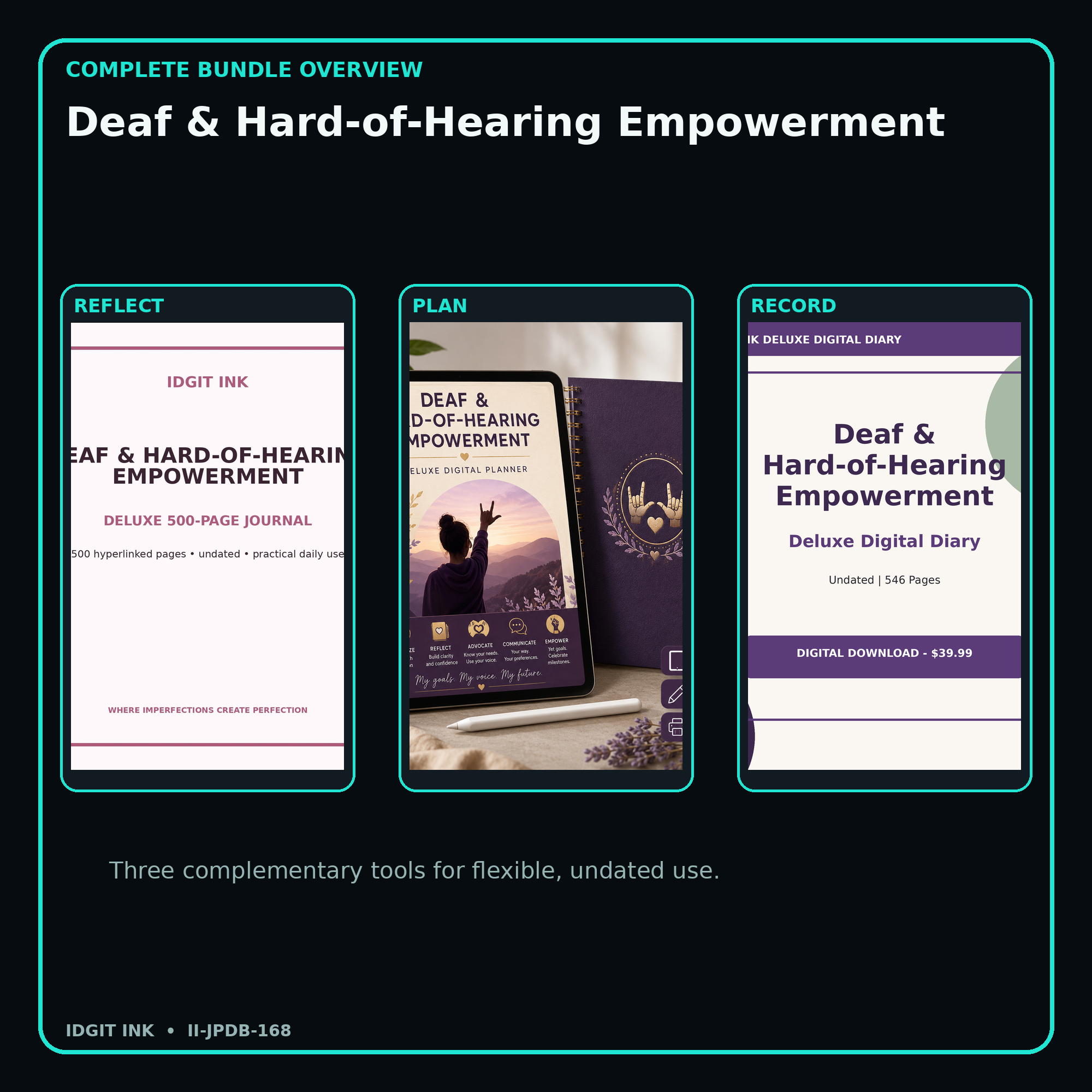 Deaf & Hard-of-Hearing Empowerment complete three-product digital bundle overview