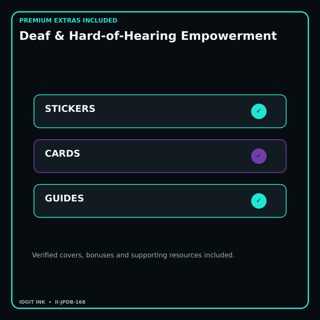 Deaf & Hard-of-Hearing Empowerment stickers cards covers guides and verified bundle bonuses