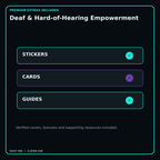 Deaf & Hard-of-Hearing Empowerment stickers cards covers guides and verified bundle bonuses