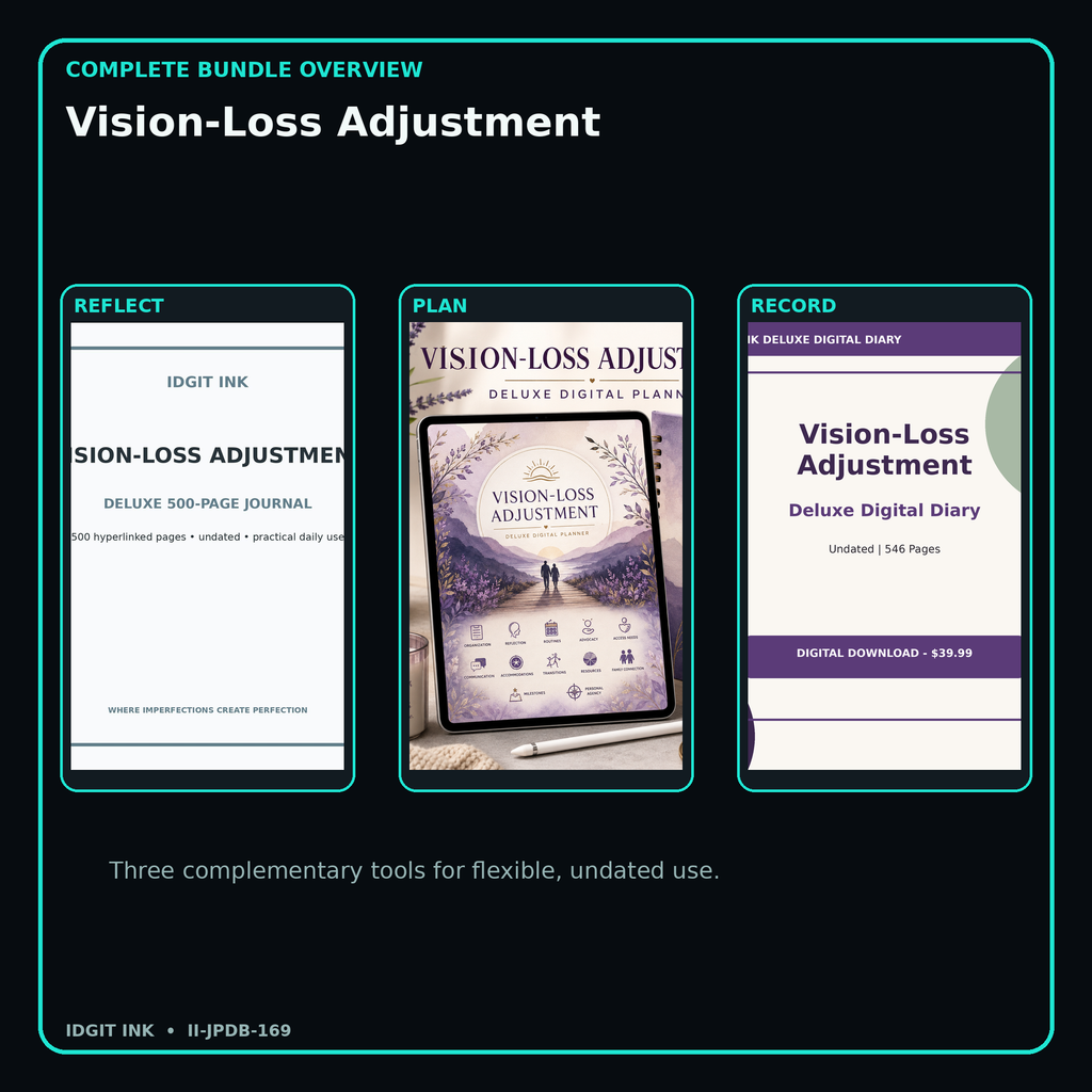 Vision-Loss Adjustment complete three-product digital bundle overview