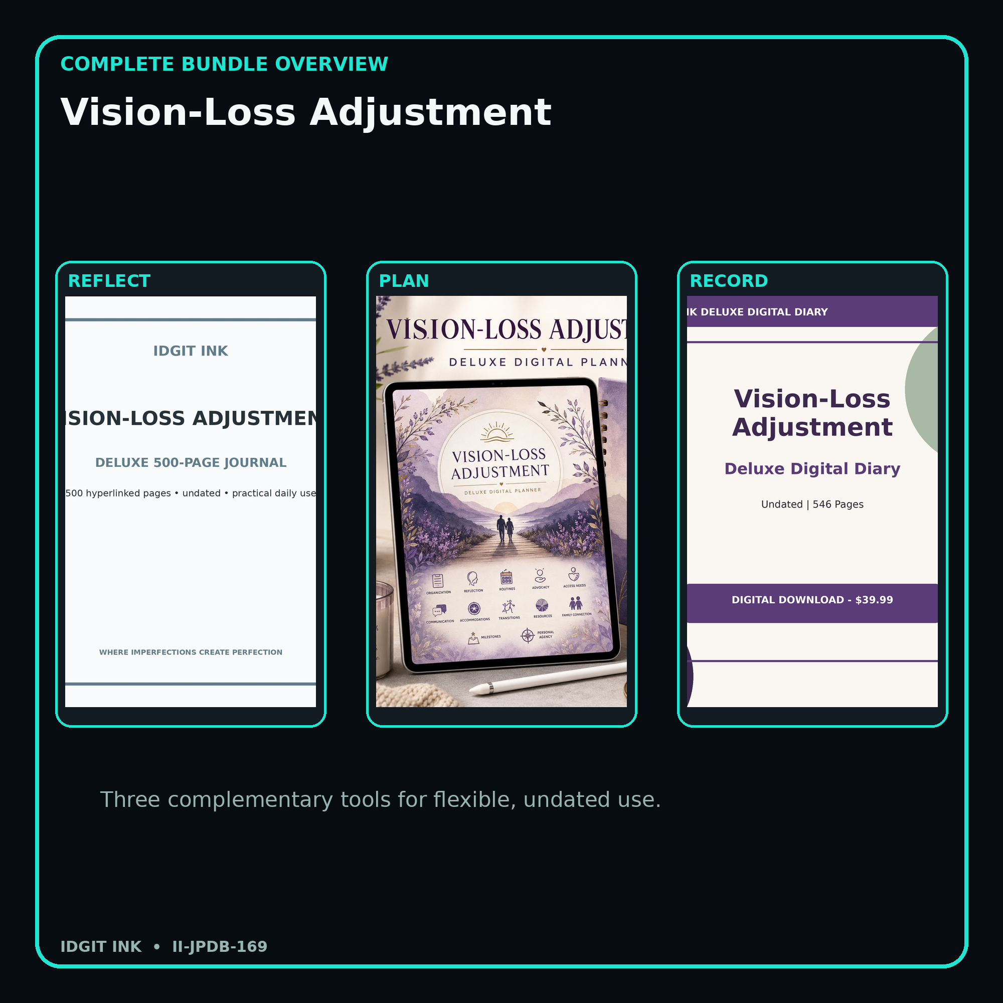 Vision-Loss Adjustment complete three-product digital bundle overview