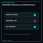 Disability Advocacy & Self-Advocacy secure digital download personal-use and no-shipping notice