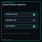 Combat Veteran Reflection secure digital download personal-use and no-shipping notice