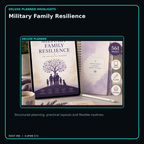 Military Family Resilience deluxe digital planner features and flexible organization