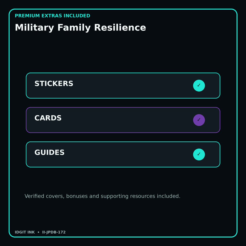 Military Family Resilience stickers cards covers guides and verified bundle bonuses