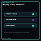 Military Family Resilience secure digital download personal-use and no-shipping notice
