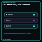 Gold Star Family Remembrance stickers cards covers guides and verified bundle bonuses