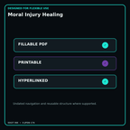 Moral Injury Healing fillable printable and hyperlinked digital features