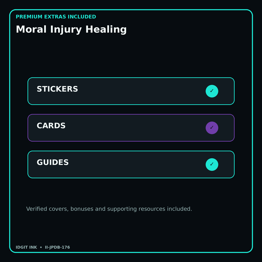Moral Injury Healing stickers cards covers guides and verified bundle bonuses