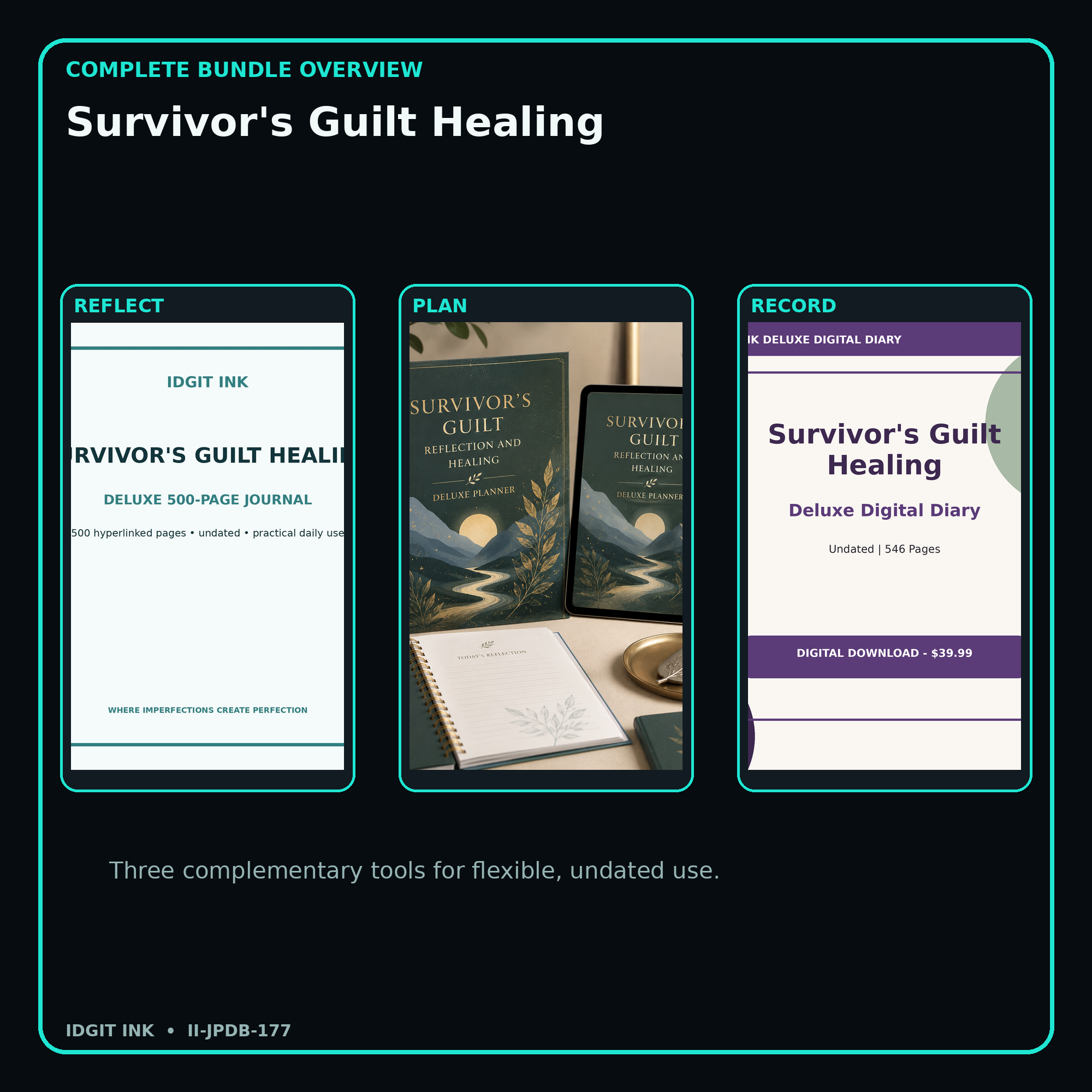 Survivor's Guilt Healing complete three-product digital bundle overview