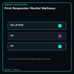 First Responder Mental Wellness digital bundle formats in US Letter A4 and A5