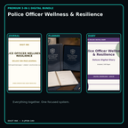 Police Officer Wellness & Resilience premium digital journal planner and diary bundle cover