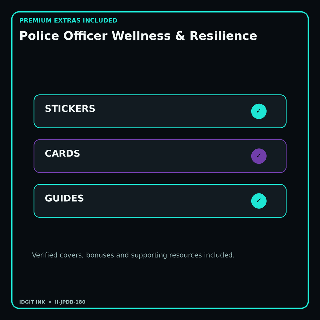 Police Officer Wellness & Resilience stickers cards covers guides and verified bundle bonuses