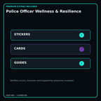 Police Officer Wellness & Resilience stickers cards covers guides and verified bundle bonuses