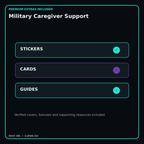 Military Caregiver Support stickers cards covers guides and verified bundle bonuses