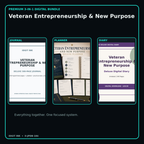 Veteran Entrepreneurship & New Purpose premium digital journal planner and diary bundle cover