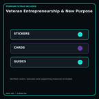 Veteran Entrepreneurship & New Purpose stickers cards covers guides and verified bundle bonuses
