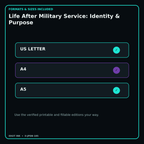 Life After Military Service: Identity & Purpose digital bundle formats in US Letter A4 and A5