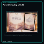 Parent Grieving a Child deluxe digital planner features and flexible organization