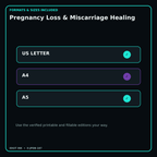 Pregnancy Loss & Miscarriage Healing digital bundle formats in US Letter A4 and A5