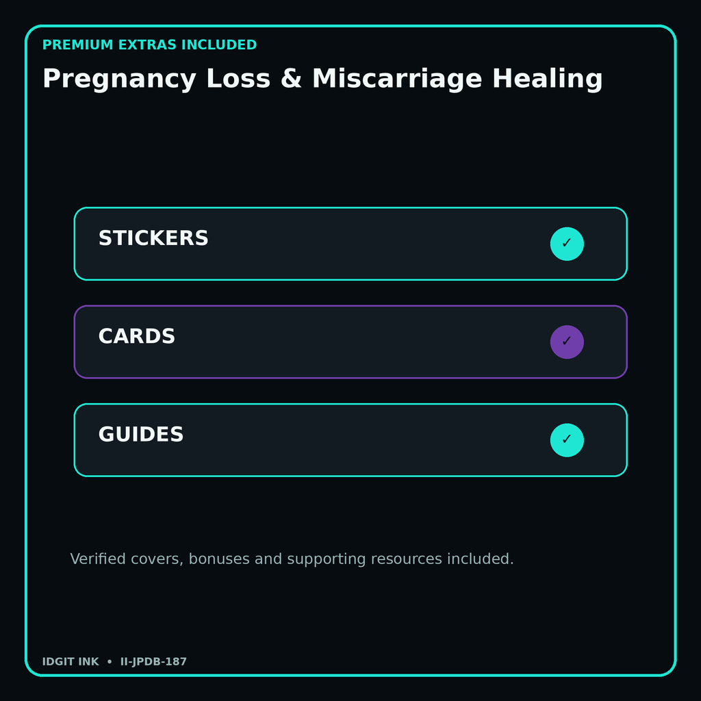 Pregnancy Loss & Miscarriage Healing stickers cards covers guides and verified bundle bonuses