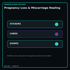 Pregnancy Loss & Miscarriage Healing stickers cards covers guides and verified bundle bonuses