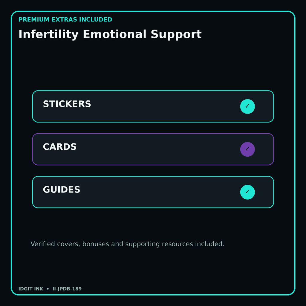 Infertility Emotional Support stickers cards covers guides and verified bundle bonuses