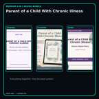 Parent of a Child With Chronic Illness premium digital journal planner and diary bundle cover