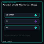 Parent of a Child With Chronic Illness digital bundle formats in US Letter A4 and A5