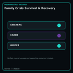 Family Crisis Survival & Recovery stickers cards covers guides and verified bundle bonuses