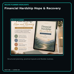 Financial Hardship Hope & Recovery deluxe digital planner features and flexible organization