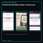 Financial Hardship Hope & Recovery connected journal planner diary workflow and customer benefits